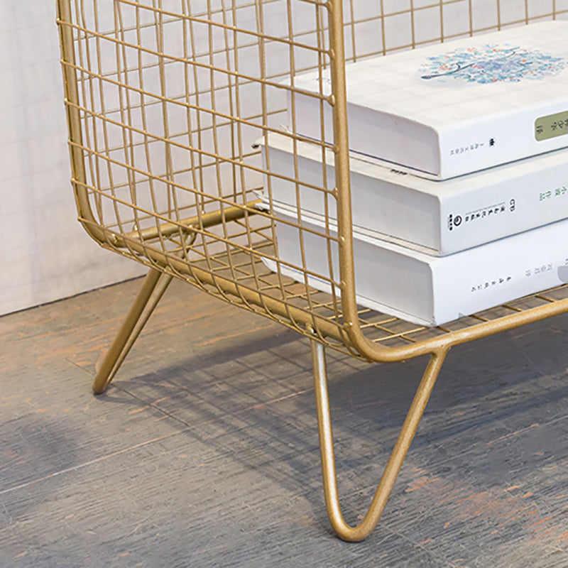 Metal Ladder Shelf Bookcase Glam Vertical Closed Back Book Shelf