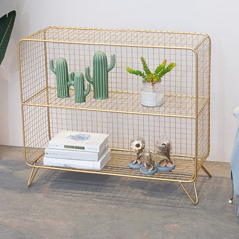 Metal Ladder Shelf Bookcase Glam Vertical Closed Back Book Shelf