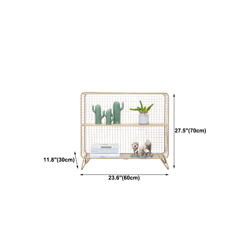 Metal Ladder Shelf Bookcase Glam Vertical Closed Back Book Shelf