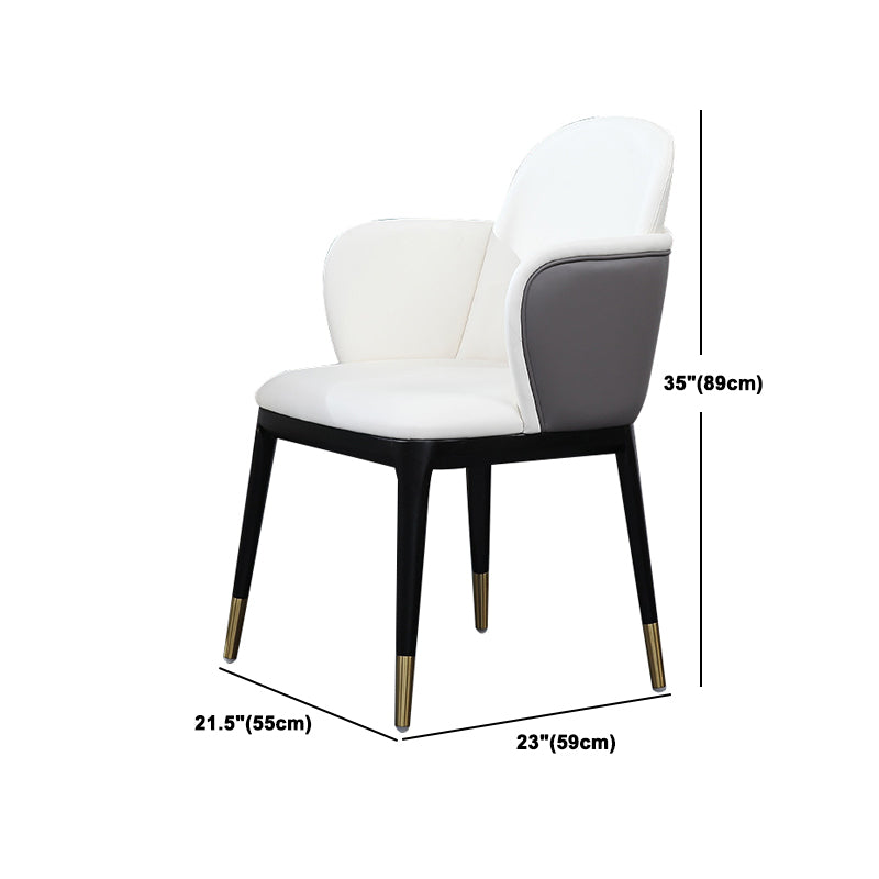 Faux Marble Glam Style Dining Set Round 1/5 Pieces Dining Set for Home Use