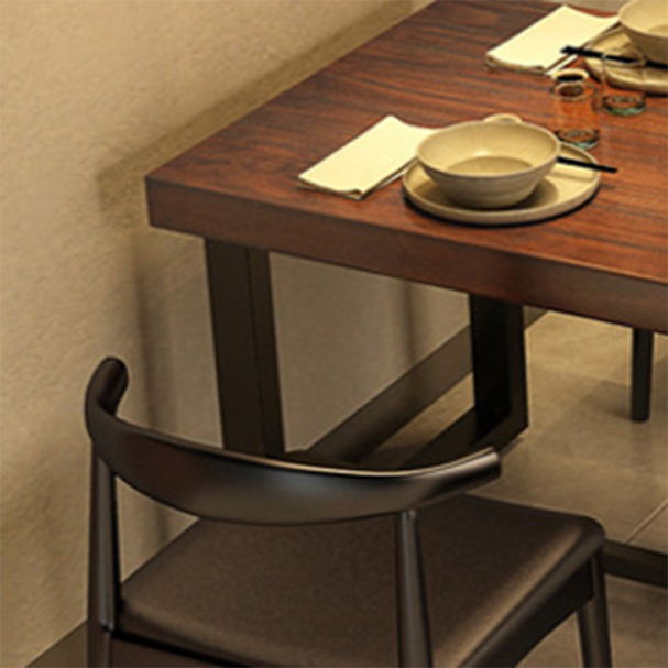 Industrial Wood Rectangle Table Set 1/2/5 Pieces Dining Set for Kitchen