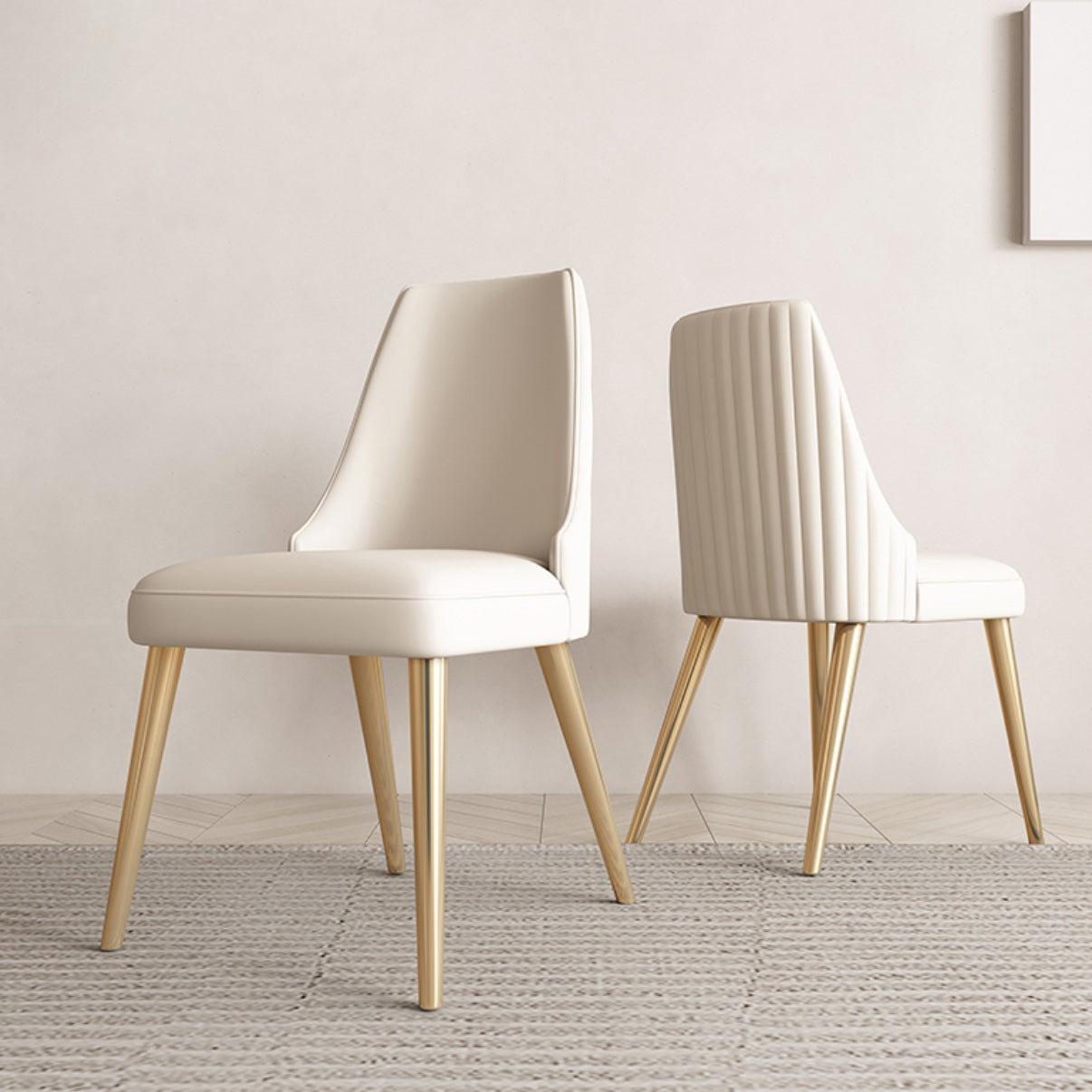 Glam Rectangle Table Set 1/4/5/7 Pieces Dining Set for Kitchen