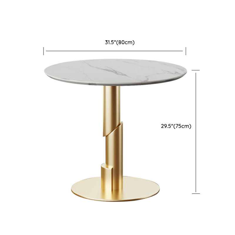 Modern Style Sintered Stone Dining Set Round 1/5 Pieces Dining Set for Home Use