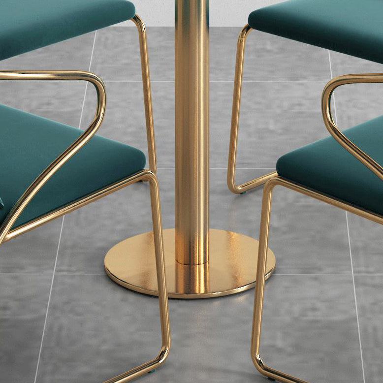 White 1/5 Pieces Dining Set Modern Style Faux Marble Dining Table Set for Home Use