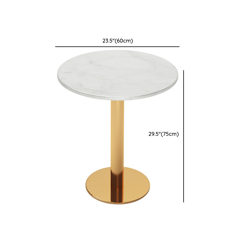 White 1/5 Pieces Dining Set Modern Style Faux Marble Dining Table Set for Home Use