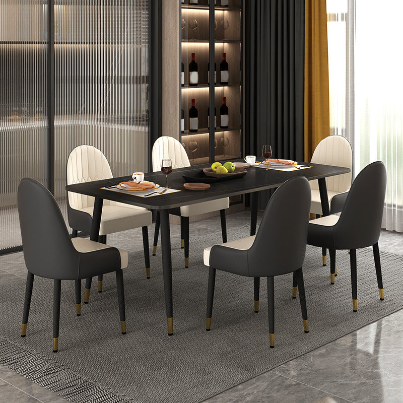 Modern 1/2/7 Pieces Dining Set Rectangle Stone Dining Table for Dining Room