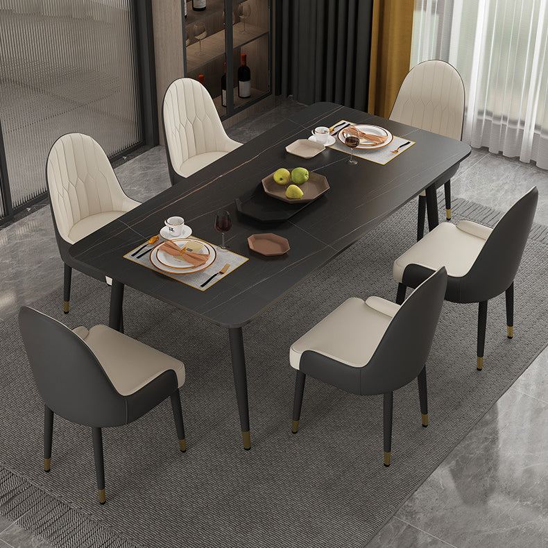 Modern 1/2/7 Pieces Dining Set Rectangle Stone Dining Table for Dining Room