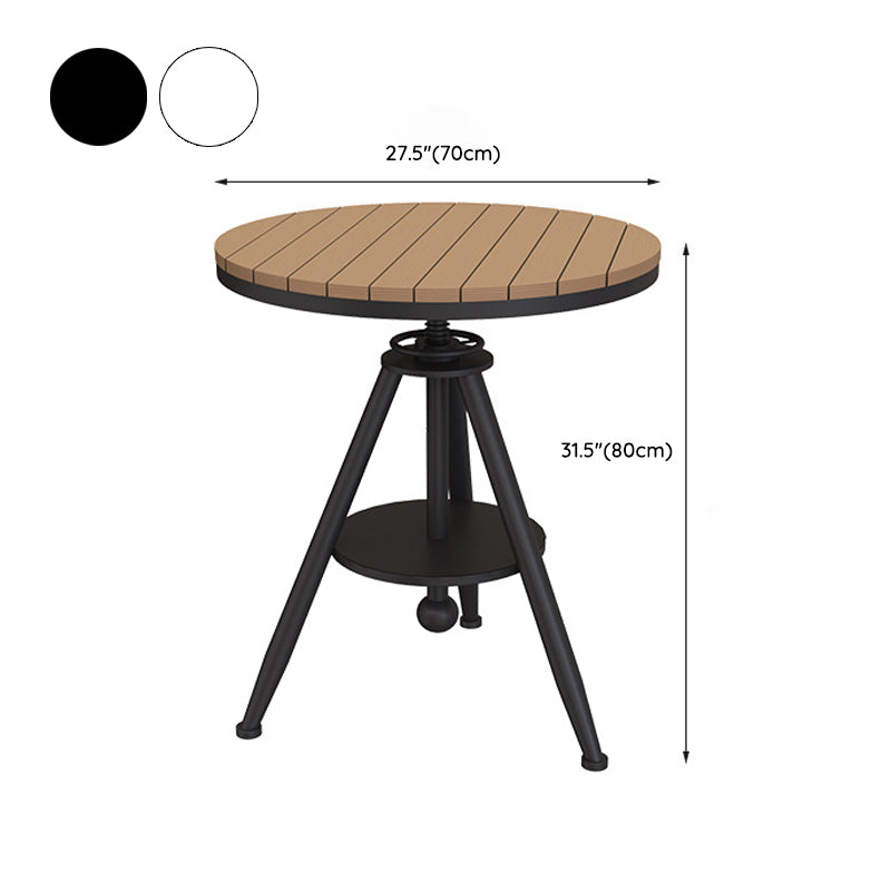Nordic 1/2/3 Pieces Dining Set Round Plastic Wood Dining Table for Balcony