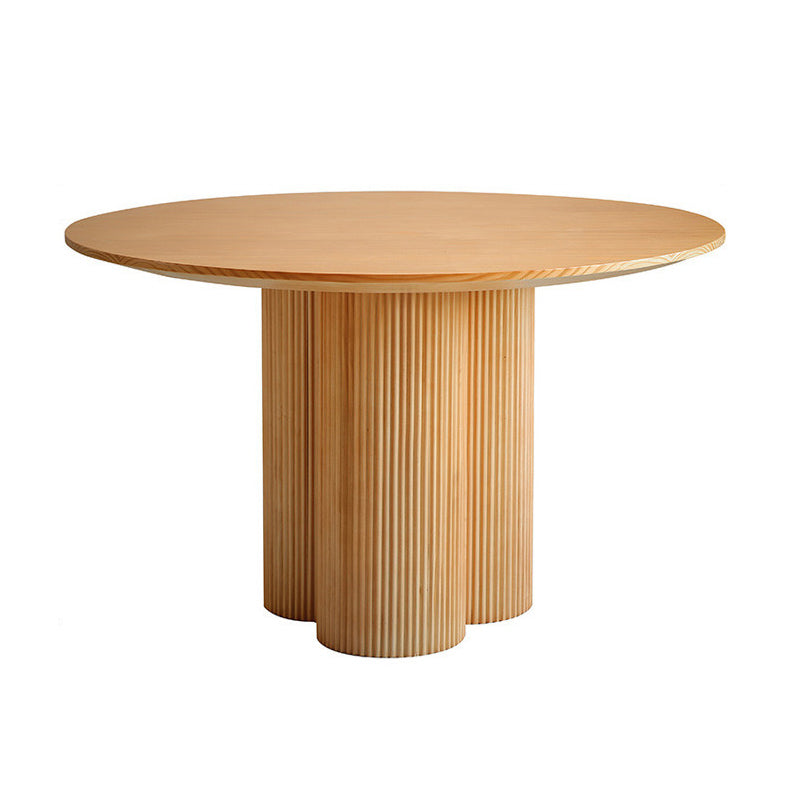 Nordic 1/3/4/5/7 Pieces Dining Set Round Wood Dining Table for Dining Room