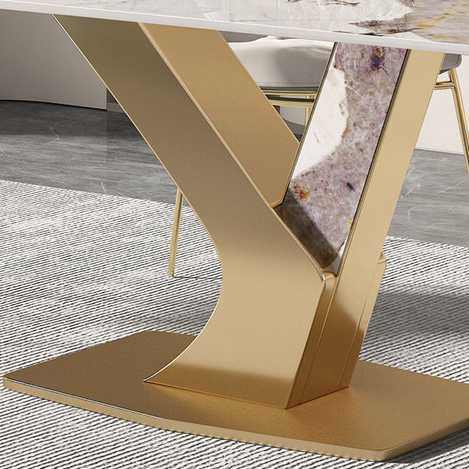 Designer Style 1/4/5/7/9 Pieces Rectangle Dining Set Sintered Stone Top Dinette Table Set