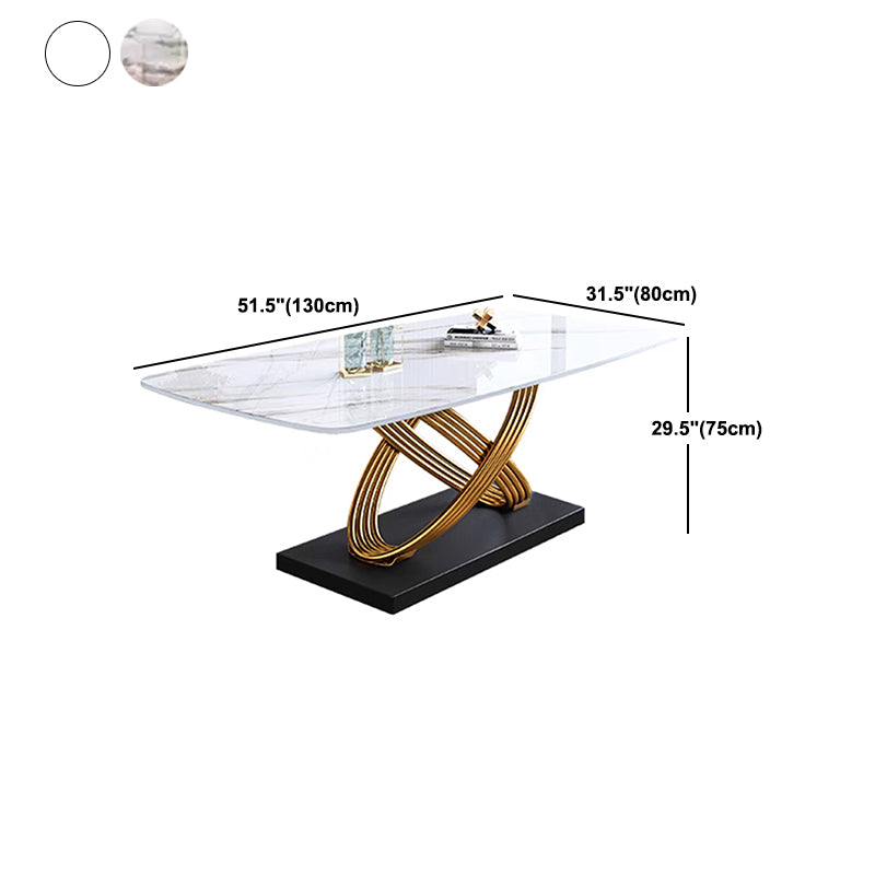 1/4/5/7 Pieces Rectangular Dining Set Luxurious Sintered Stone Top Dinette Table Set