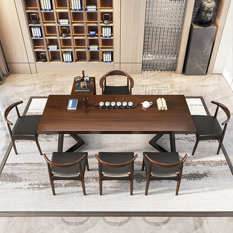 Industrial Style Rectangle Table Set 1/2/6/7 Pieces Dining Set for Kitchen