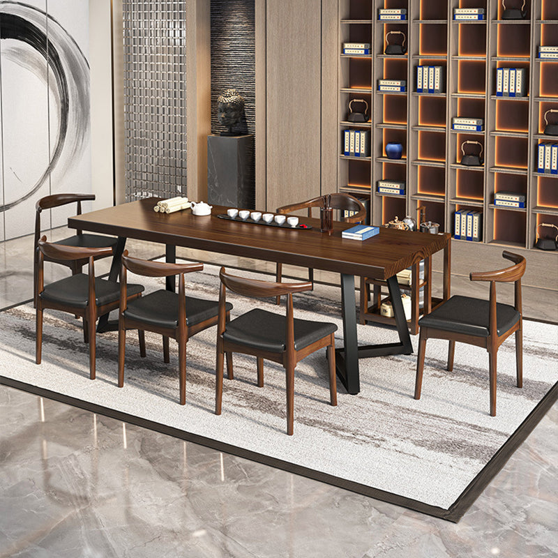 Industrial Style Rectangle Table Set 1/2/6/7 Pieces Dining Set for Kitchen