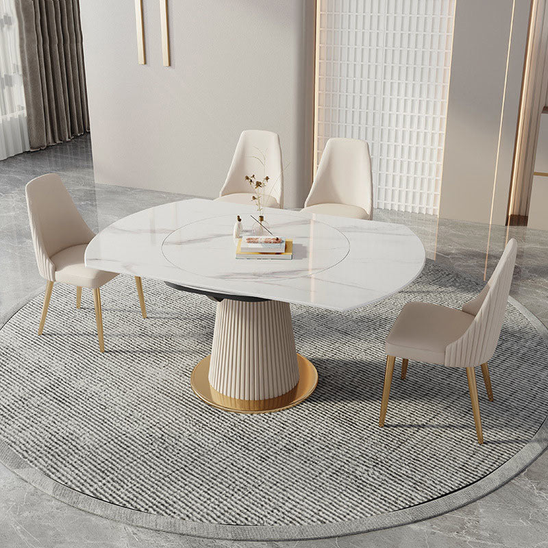 Contemporary Round Table Set 1/4/5/7 Pieces Dining Set for Home Use