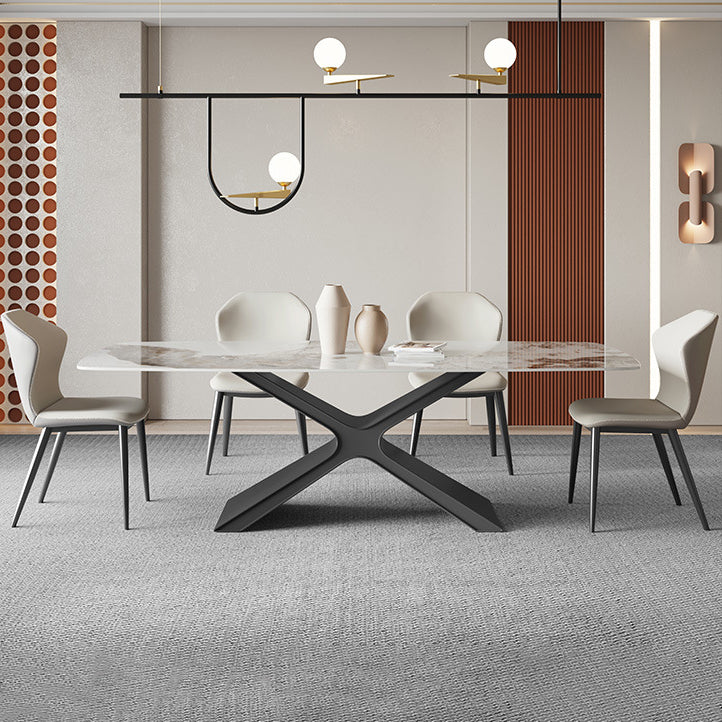 Contemporary Rectangle Table Set 1/2/4/5/6/7 Pieces Dining Set for Home Use