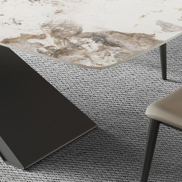 Contemporary Rectangle Table Set 1/2/4/5/6/7 Pieces Dining Set for Home Use