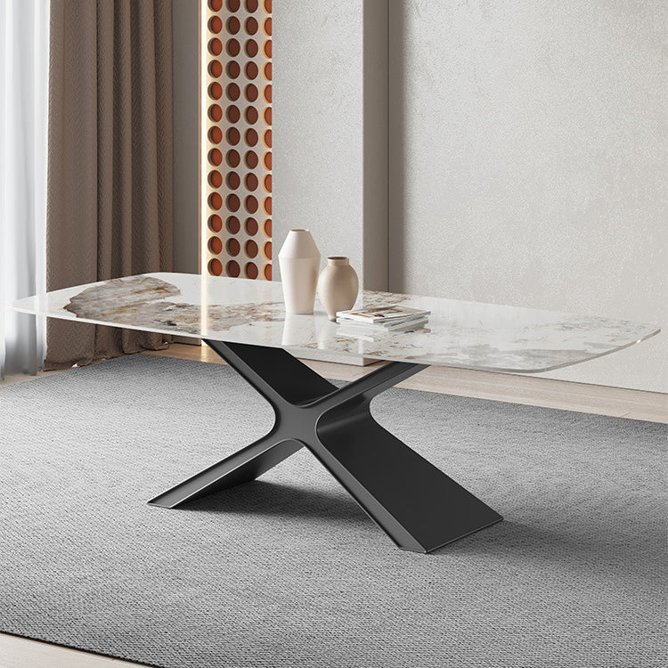 Contemporary Rectangle Table Set 1/2/4/5/6/7 Pieces Dining Set for Home Use