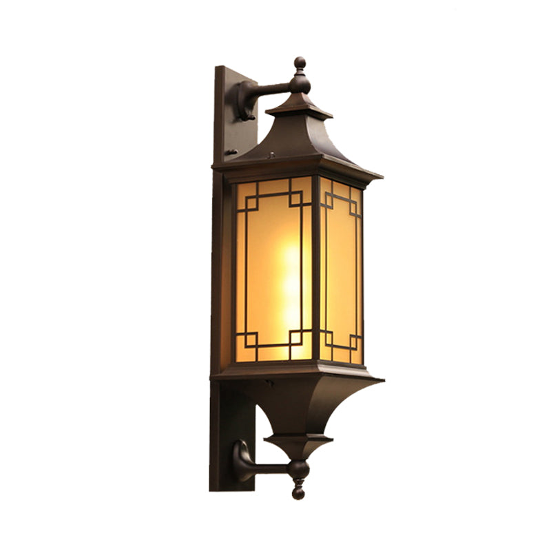 Illuminazione a parete a 1 luci a parete rustica ambra ambra di vetro a parete sconce in marrone con doppio braccio