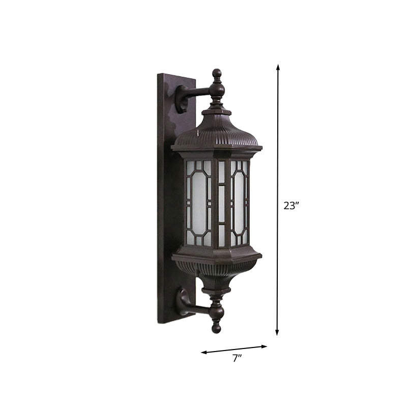 AMARTA RECTAGNA RECTANGO LIGHTURA DE LIGHTA 1 BULB LAMBILLA DE ALUMINUM ALUMINUS APARTIR EN NEGRO PARA COUNTYARD