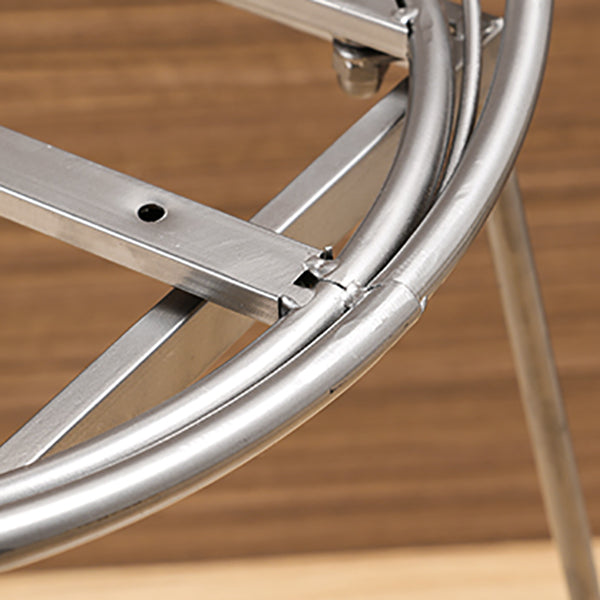 Glam Bucket Counter Bar Stool Footrest Low Back Indoor Metal Counter Stools