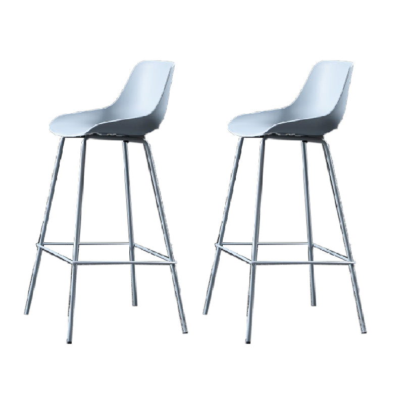 Milk Tea Shop Footrest Stool Nordic Style Matte Finish Metal Bar Stool
