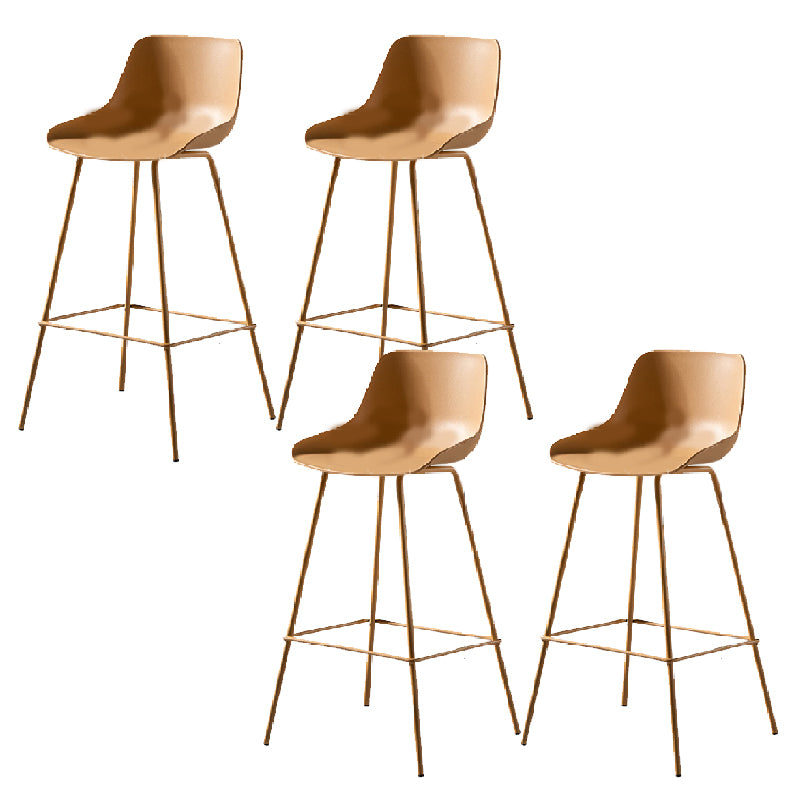 Milk Tea Shop Footrest Stool Nordic Style Matte Finish Metal Bar Stool