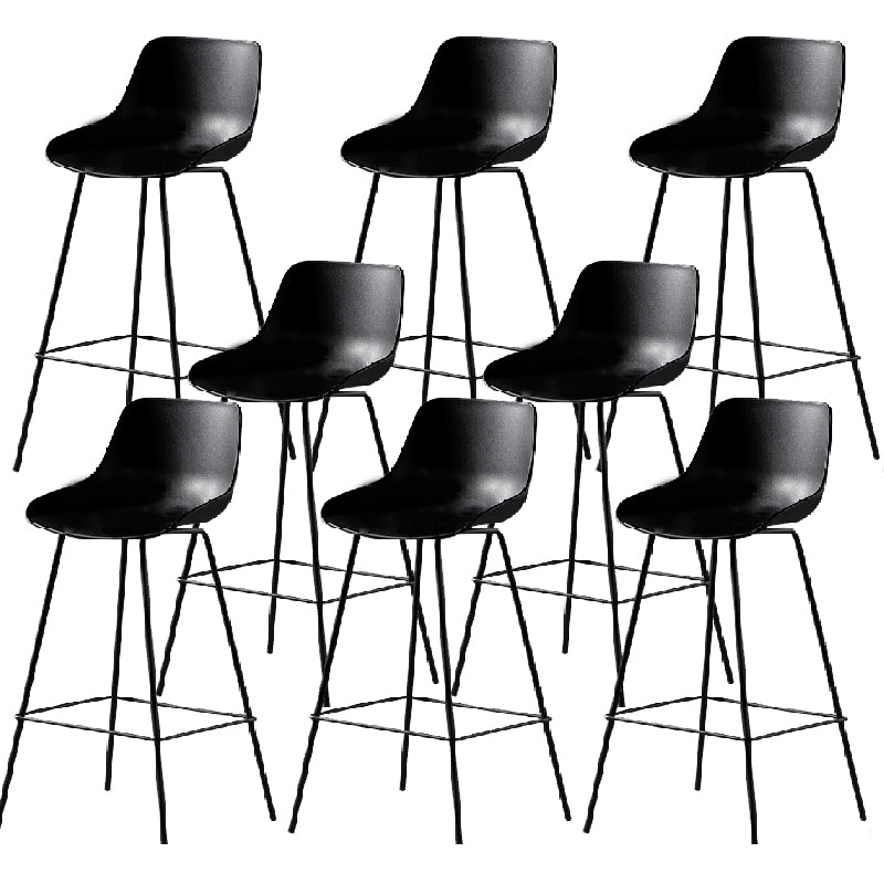 Milk Tea Shop Footrest Stool Nordic Style Matte Finish Metal Bar Stool