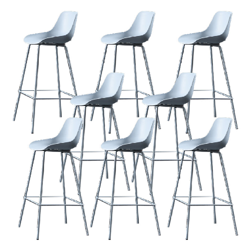 Milk Tea Shop Footrest Stool Nordic Style Matte Finish Metal Bar Stool