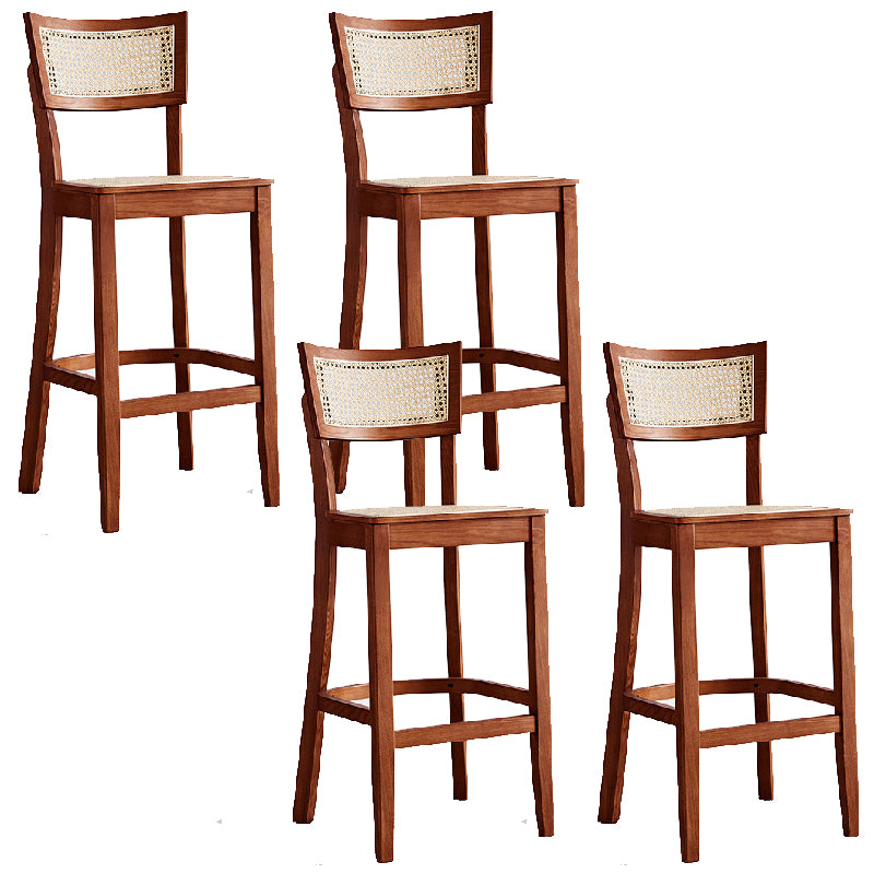 Contemporary Bar Stool Wooden Counter Bar Stool with Wood Legs for Bar