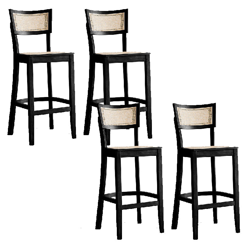 Contemporary Bar Stool Wooden Counter Bar Stool with Wood Legs for Bar