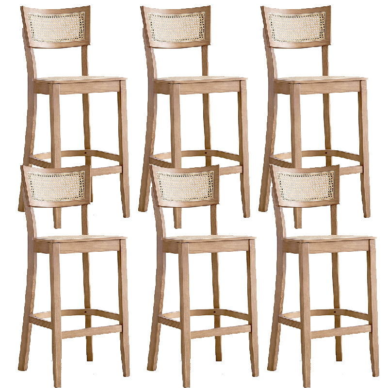 Contemporary Bar Stool Wooden Counter Bar Stool with Wood Legs for Bar