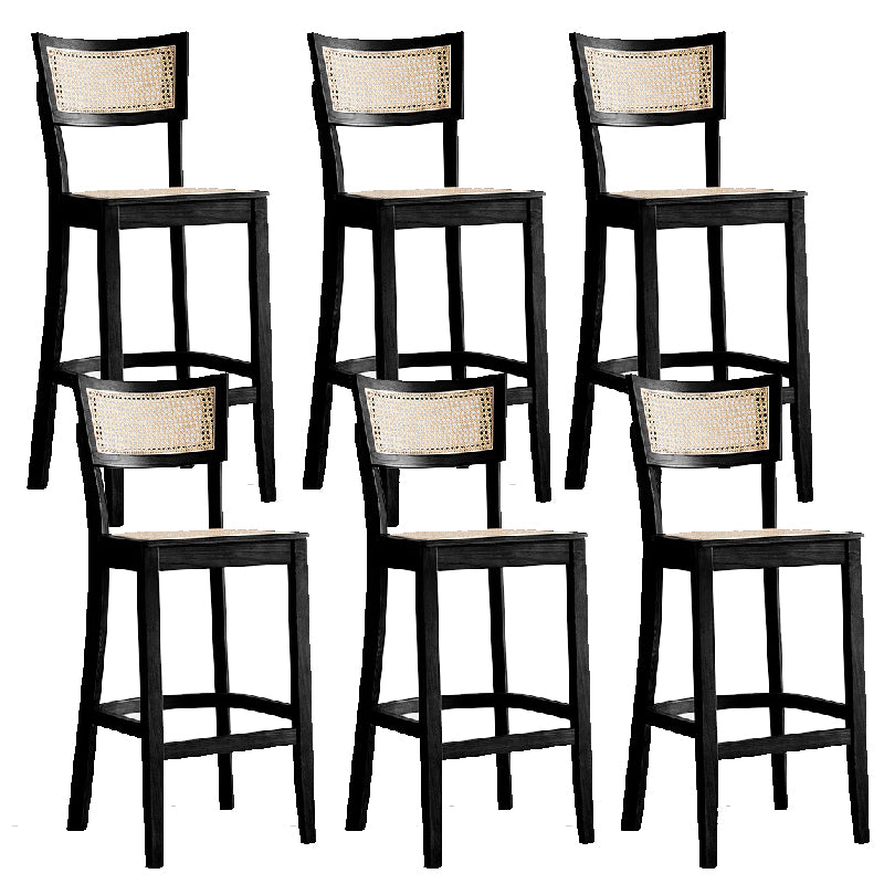 Contemporary Bar Stool Wooden Counter Bar Stool with Wood Legs for Bar