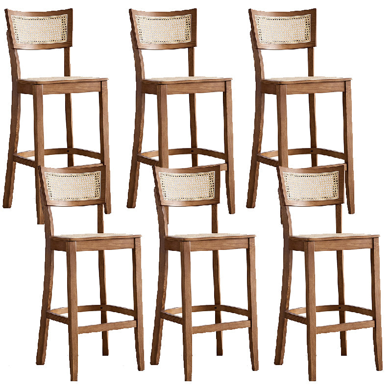 Contemporary Bar Stool Wooden Counter Bar Stool with Wood Legs for Bar
