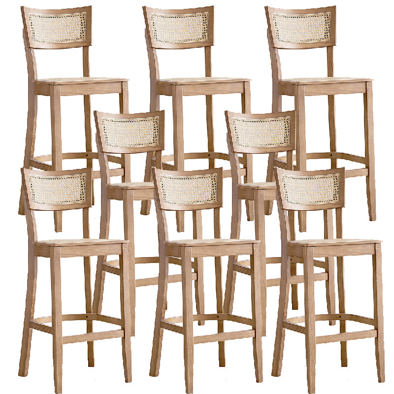 Contemporary Bar Stool Wooden Counter Bar Stool with Wood Legs for Bar