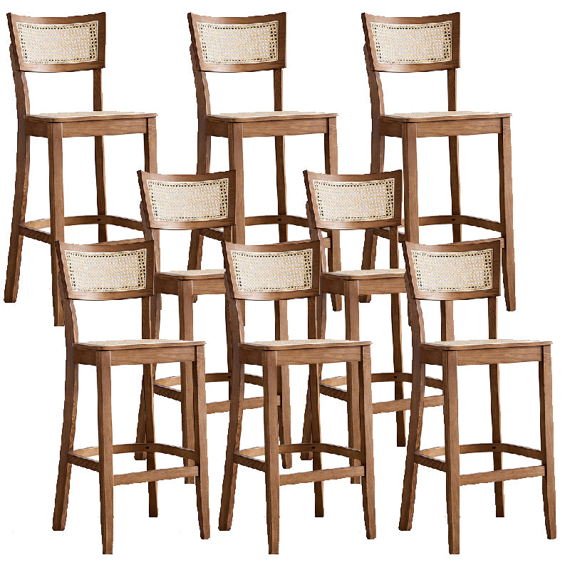 Contemporary Bar Stool Wooden Counter Bar Stool with Wood Legs for Bar