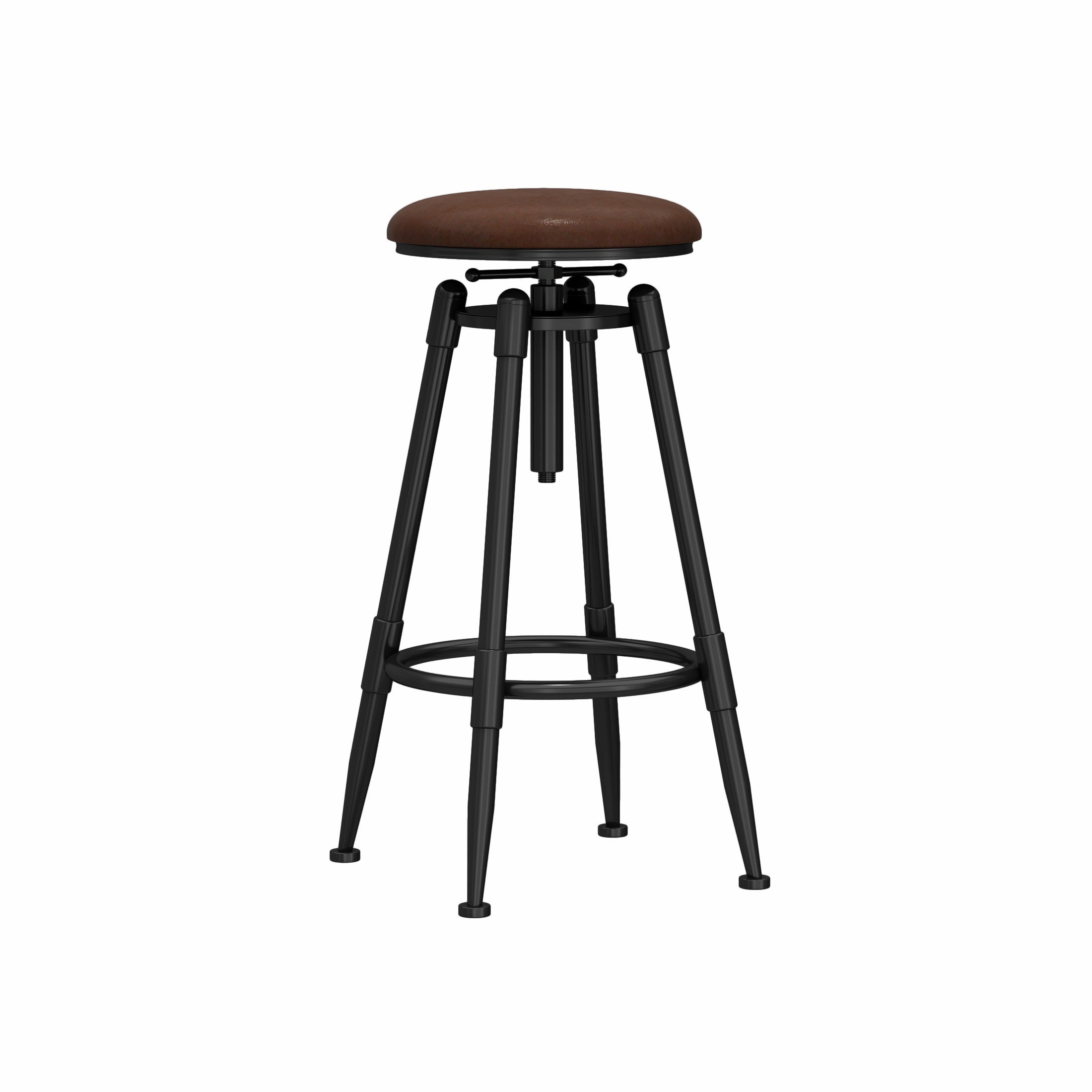 Industrial Adjustable Counter Chair Metal Round Indoor Dining Stool with Swivel