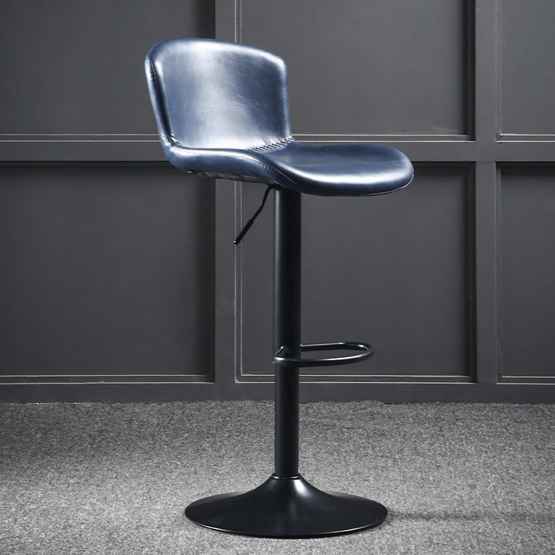 Modern Backrest Rotatable Counter Stool Iron Bar Stool with Cushion and Pedal