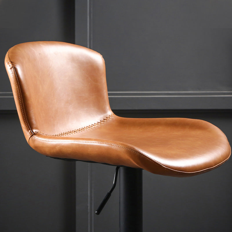 Modern Backrest Rotatable Counter Stool Iron Bar Stool with Cushion and Pedal