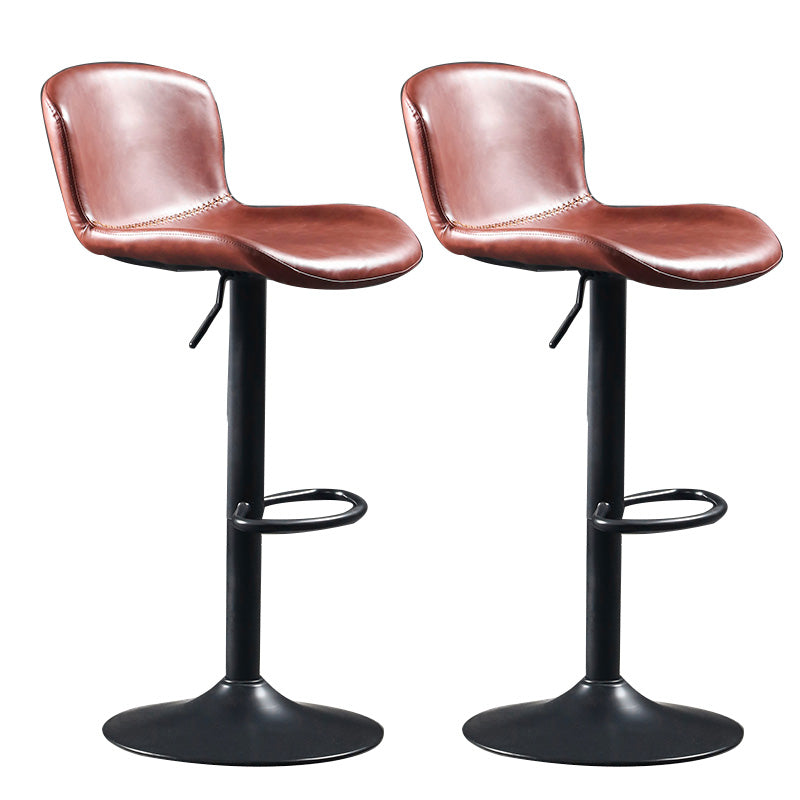 Modern Backrest Rotatable Counter Stool Iron Bar Stool with Cushion and Pedal