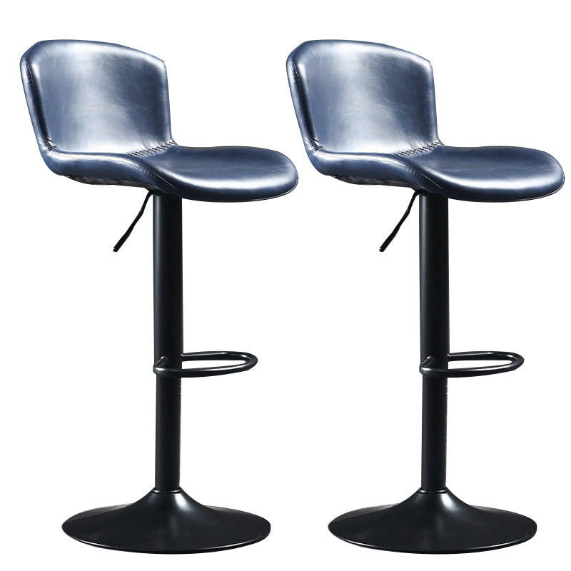 Modern Backrest Rotatable Counter Stool Iron Bar Stool with Cushion and Pedal