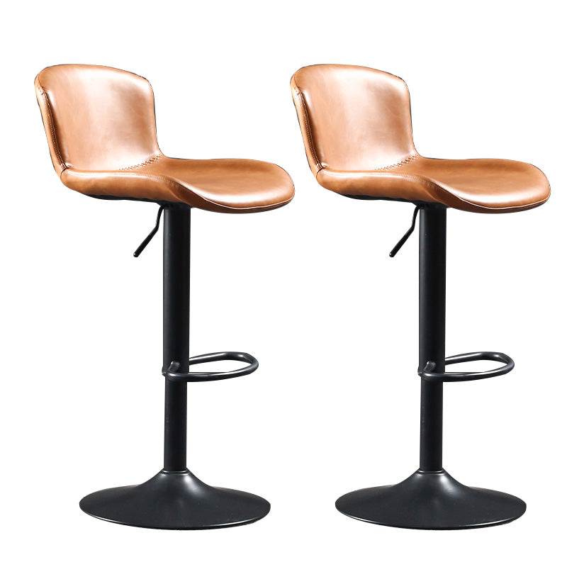 Modern Backrest Rotatable Counter Stool Iron Bar Stool with Cushion and Pedal