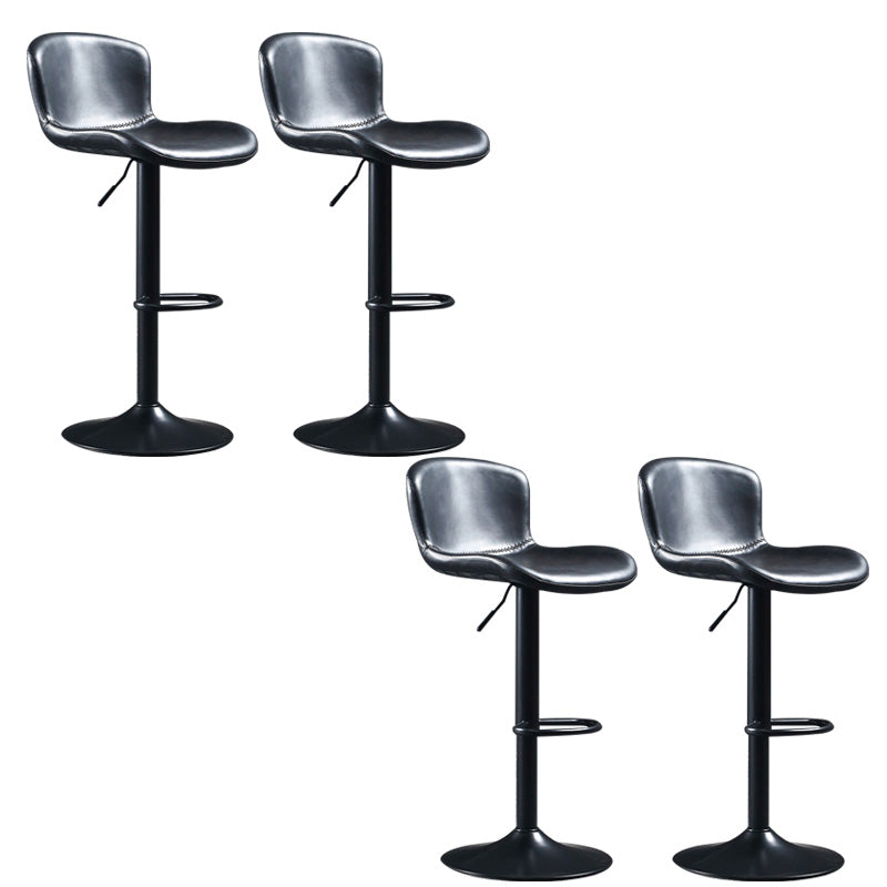Modern Backrest Rotatable Counter Stool Iron Bar Stool with Cushion and Pedal
