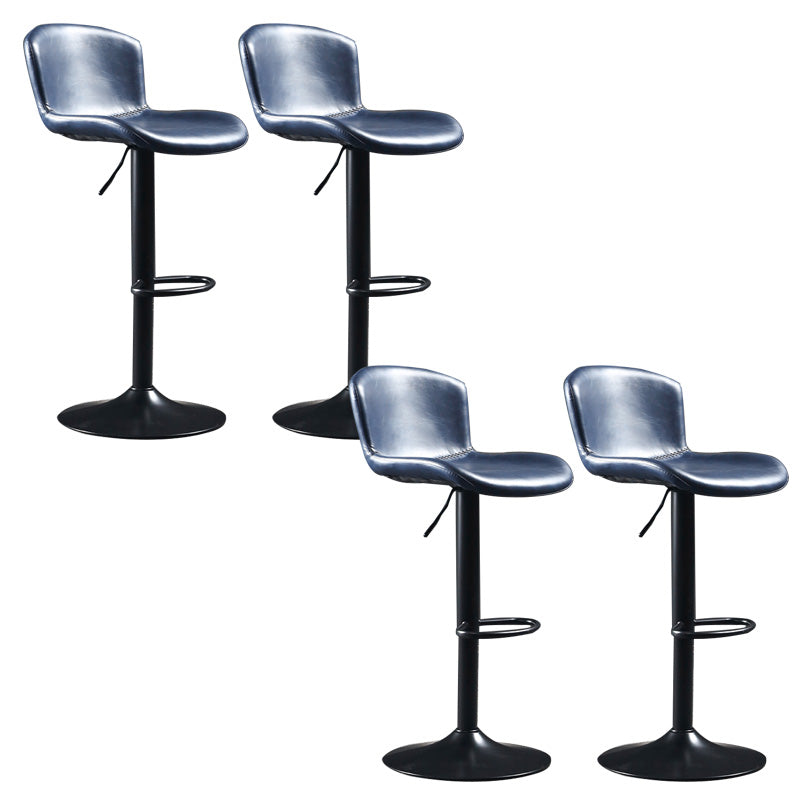 Modern Backrest Rotatable Counter Stool Iron Bar Stool with Cushion and Pedal
