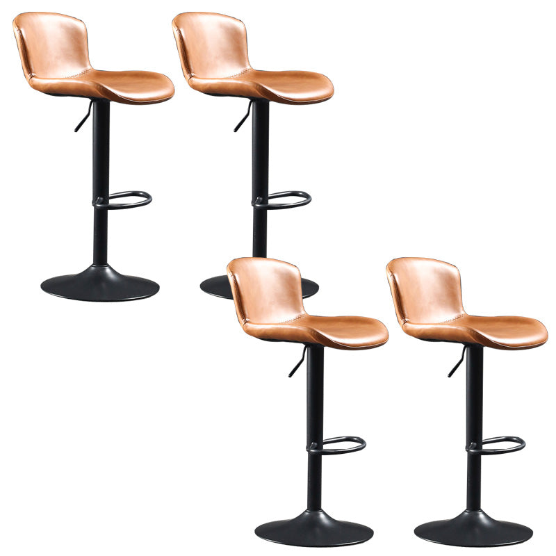 Modern Backrest Rotatable Counter Stool Iron Bar Stool with Cushion and Pedal