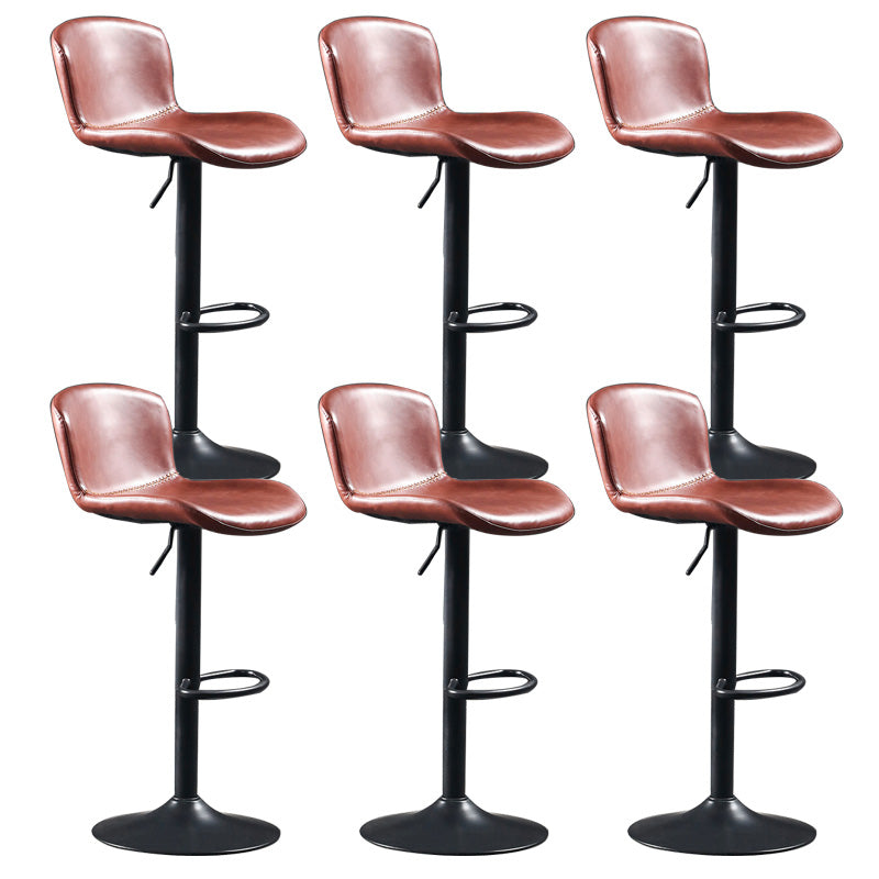 Modern Backrest Rotatable Counter Stool Iron Bar Stool with Cushion and Pedal