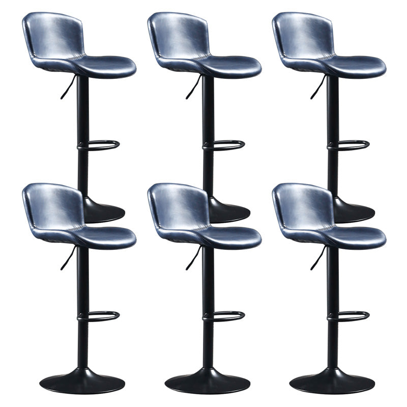 Modern Backrest Rotatable Counter Stool Iron Bar Stool with Cushion and Pedal