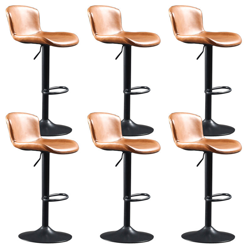 Modern Backrest Rotatable Counter Stool Iron Bar Stool with Cushion and Pedal