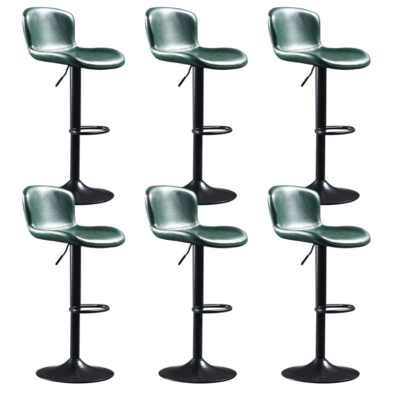 Modern Backrest Rotatable Counter Stool Iron Bar Stool with Cushion and Pedal