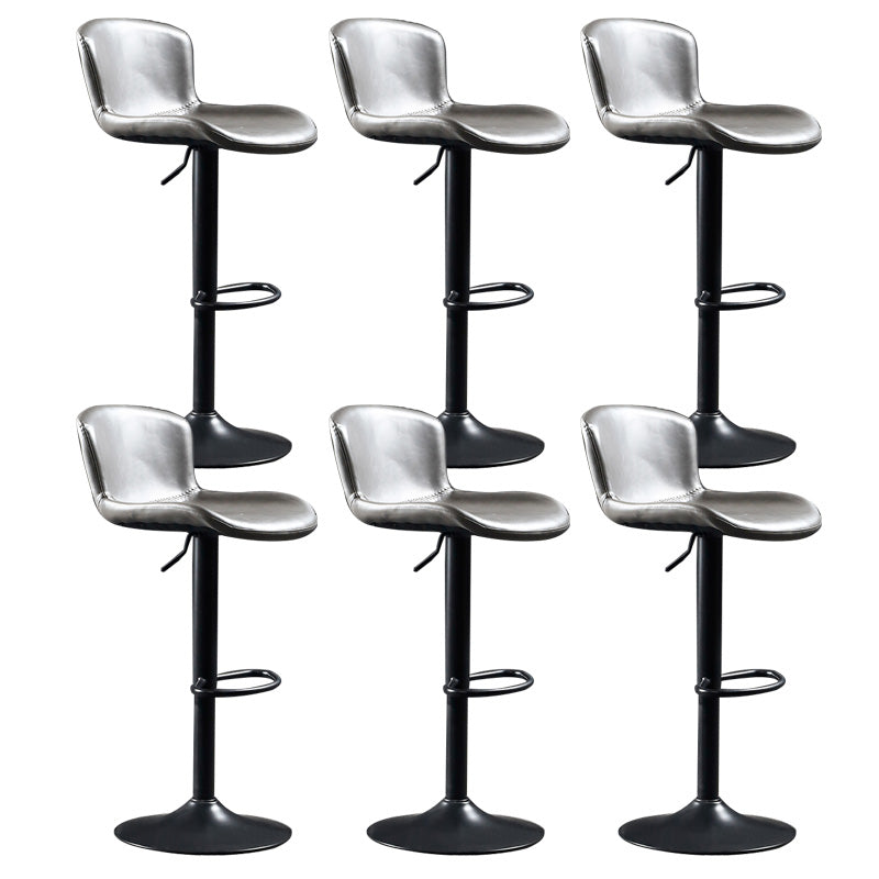 Modern Backrest Rotatable Counter Stool Iron Bar Stool with Cushion and Pedal