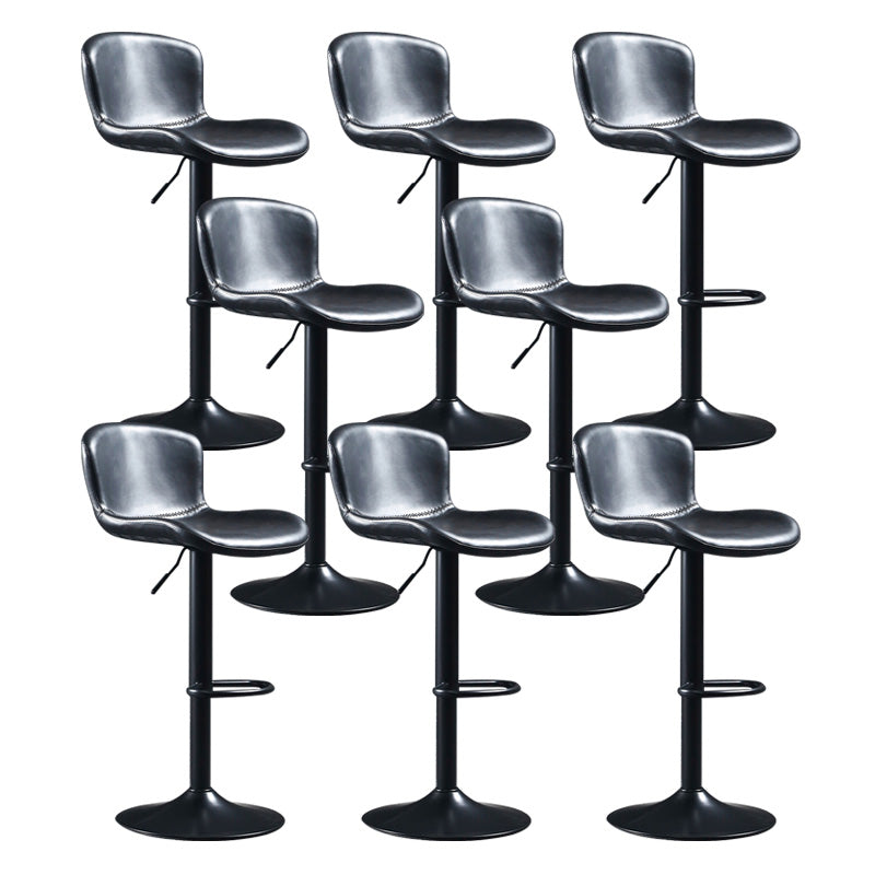 Modern Backrest Rotatable Counter Stool Iron Bar Stool with Cushion and Pedal